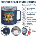 Weekend Forecast Camping - Personalized 14oz Stainless Steel Tumbler With Handle