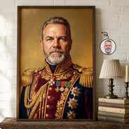 Gift For Husband,Gift For Yourself,Gift For Men,Gift For Father,Gift For Grandpa,Dad's Hobby,Grandpa's Hobby,Non-Eng,Photo - Royal Portrait,Humorous - Custom Photo Royal Portrait Dad GrandPa Family - Personalized Poster