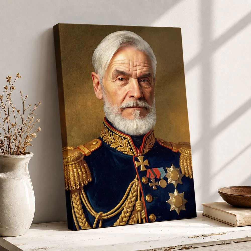 Gift For Husband,Gift For Yourself,Gift For Men,Gift For Father,Gift For Grandpa,Dad's Hobby,Grandpa's Hobby,Non-Eng,Photo - Royal Portrait,Humorous - Custom Photo Royal Portrait Dad GrandPa Family - Personalized Poster