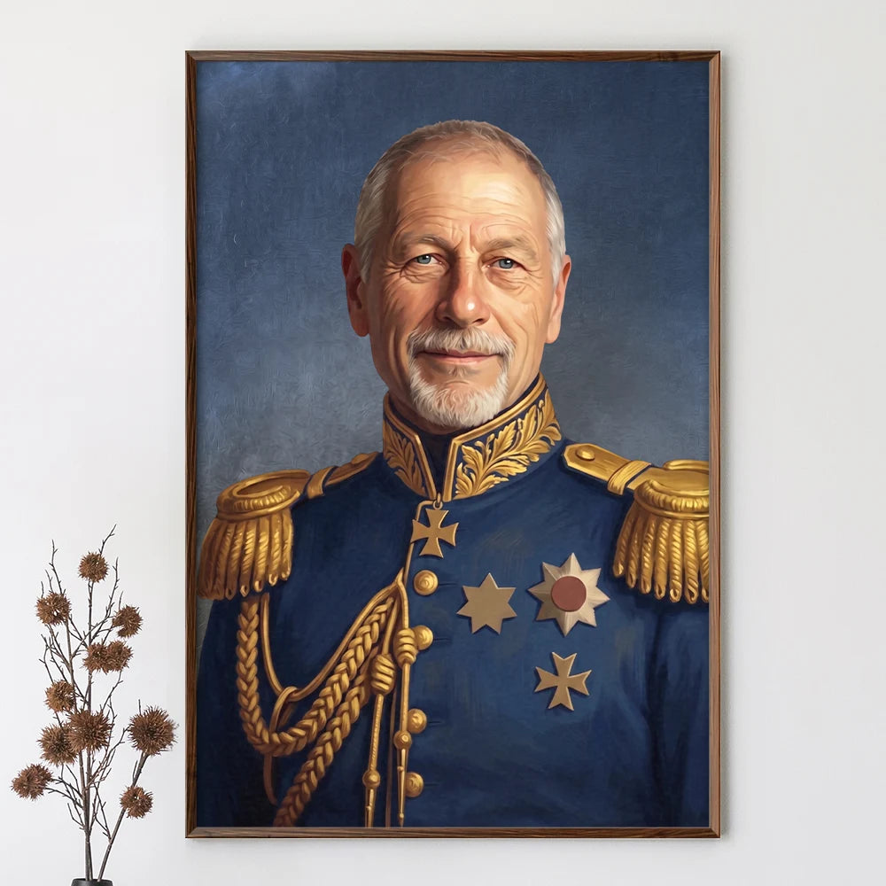 Gift For Husband,Gift For Yourself,Gift For Men,Gift For Father,Gift For Grandpa,Dad's Hobby,Grandpa's Hobby,Non-Eng,Photo - Royal Portrait,Humorous - Custom Photo Royal Portrait Dad GrandPa Family - Personalized Poster