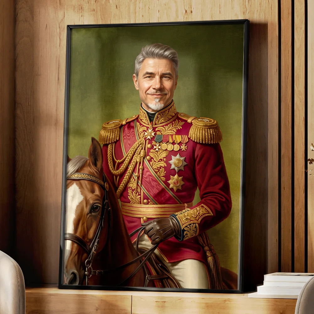 Gift For Husband,Gift For Yourself,Gift For Men,Gift For Father,Gift For Grandpa,Dad's Hobby,Grandpa's Hobby,Non-Eng,Photo - Royal Portrait,Humorous - Custom Photo Royal Portrait Dad GrandPa Family - Personalized Poster
