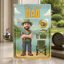 Gift For Husband,Gift For Yourself,Gift For Men,Gift For Father,Gift For Grandpa,Fishing,Dad's Hobby,Non-Eng,Photo - Toybox Figure,Humorous - Custom Photo Toybox Figure Fishing Man Dad Grandpa Limited Edition - Personalized Custom Shaped Acrylic Plaque
