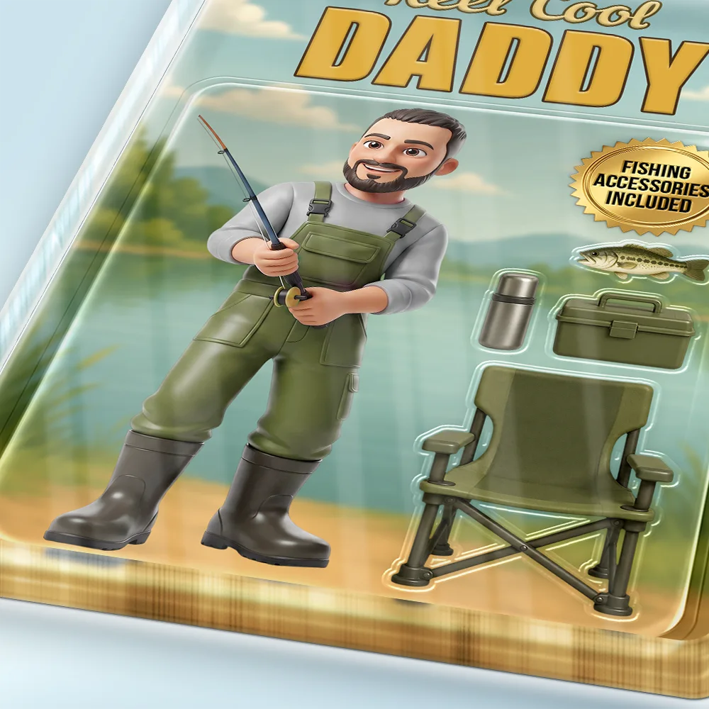 Gift For Husband,Gift For Yourself,Gift For Men,Gift For Father,Gift For Grandpa,Fishing,Dad's Hobby,Non-Eng,Photo - Toybox Figure,Humorous - Custom Photo Toybox Figure Fishing Man Dad Grandpa Limited Edition - Personalized Custom Shaped Acrylic Plaque