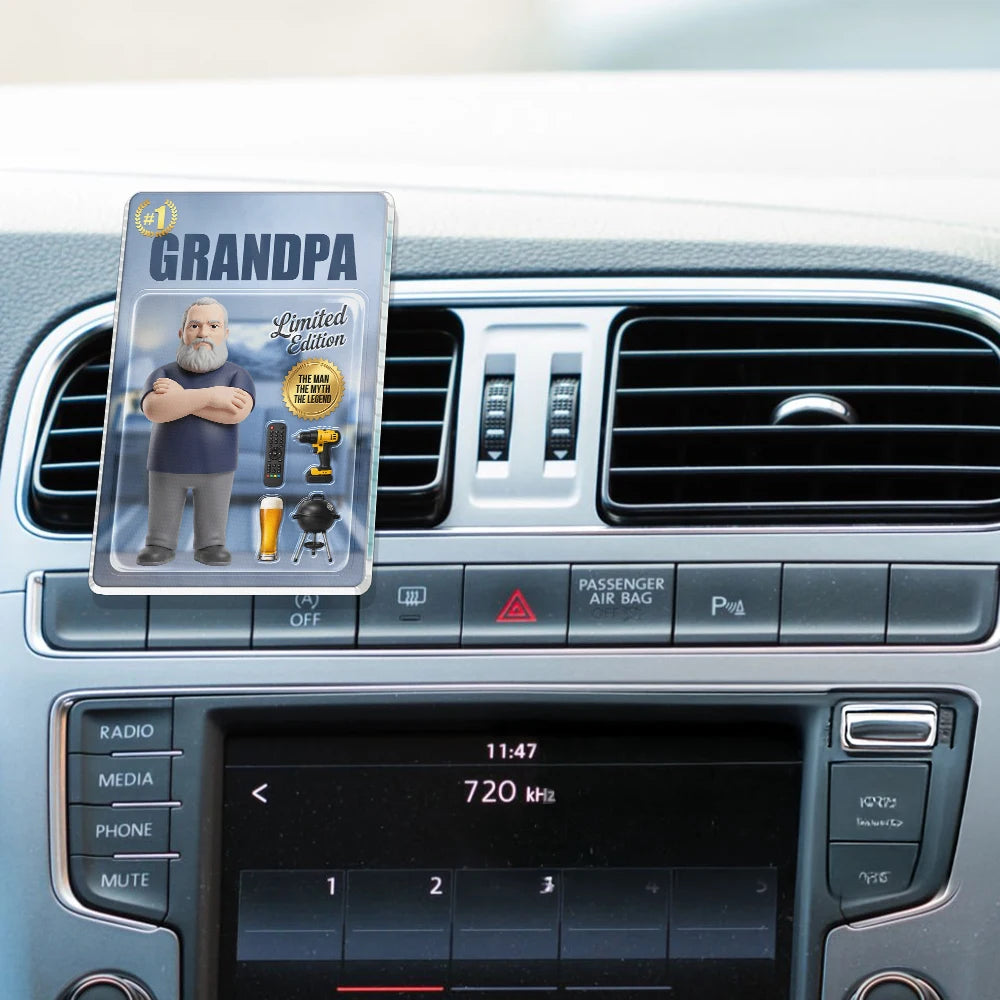 Gift For Husband,Gift For Yourself,Gift For Men,Gift For Father,Gift For Grandpa,Non-Eng,Photo - Toybox Figure,Humorous - Custom Photo Toybox Figure Dad Grandpa Limited Edition - Personalized Acrylic Car Vent Clip