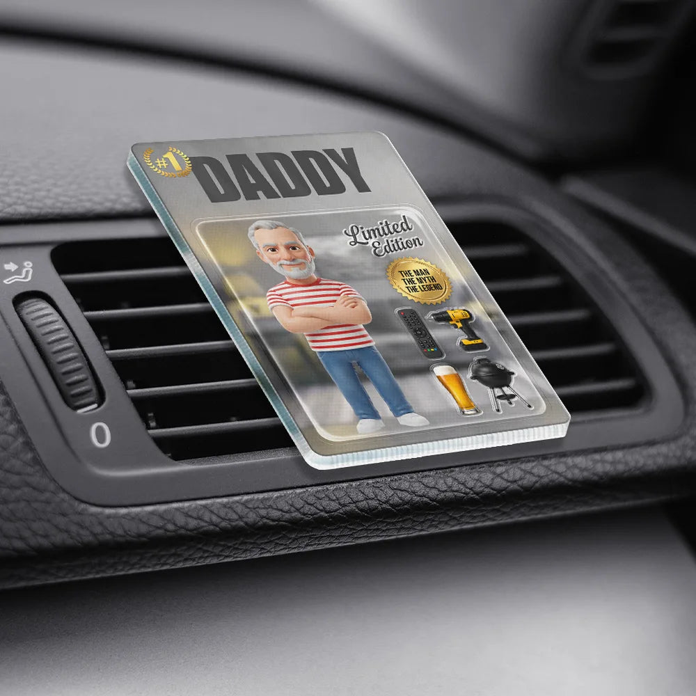 Gift For Husband,Gift For Yourself,Gift For Men,Gift For Father,Gift For Grandpa,Non-Eng,Photo - Toybox Figure,Humorous - Custom Photo Toybox Figure Dad Grandpa Limited Edition - Personalized Acrylic Car Vent Clip