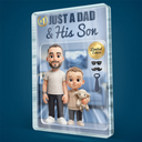 Gift For Husband,Gift For Yourself,Gift For Men,Gift For Father,Gift For Grandpa,Dad - Daughters (Young),Dad - Daughters (Adult),Non-Eng,Photo - Toybox Figure,Playful - Custom Photo Toybox Figure Just A Dad & His Girl Limited Edition - Personalized Custom Shaped Acrylic Plaque