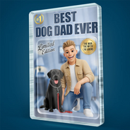 Gift For Husband,Gift For Yourself,Gift For Men,Gift For Father,Gift For Grandpa,Non-Eng,Photo - Toybox Figure,Playful - Custom Photo Toybox Figure Best Dad Grandpa Ever - Personalized Custom Shaped Acrylic Plaque