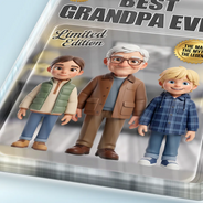 Gift For Husband,Gift For Yourself,Gift For Men,Gift For Father,Gift For Grandpa,Non-Eng,Photo - Toybox Figure,Playful - Custom Photo Toybox Figure Best Dad Grandpa Ever - Personalized Custom Shaped Acrylic Plaque