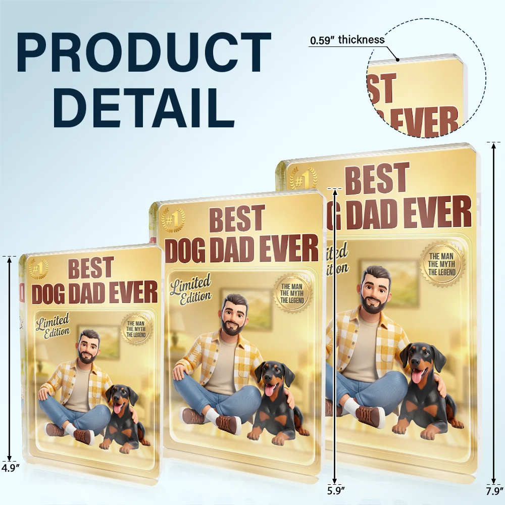 Gift For Husband,Gift For Yourself,Gift For Men,Gift For Father,Gift For Grandpa,Non-Eng,Photo - Toybox Figure,Playful - Custom Photo Toybox Figure Best Dad Grandpa Ever - Personalized Custom Shaped Acrylic Plaque