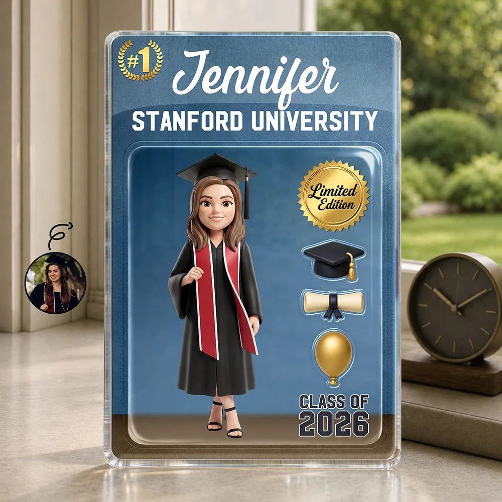 Graduation,Gift For Yourself,Gift For Women,Gift For Men,Gift For Daughter,Gift For Son,Gift For Sibling,Gift For Sisters,Gift For Brothers,Gift For Bestie,Non-Eng,Photo - Toybox Figure,Playful - Custom Photo Toybox Figure Graduation Limited Edition - Personalized Custom Shaped Acrylic Plaque