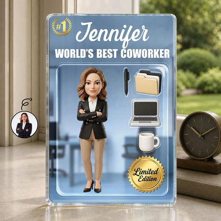Custom Photo Toybox Figure Officer Coworker Colleagues Limited Edition - Personalized Custom Shaped Acrylic Plaque