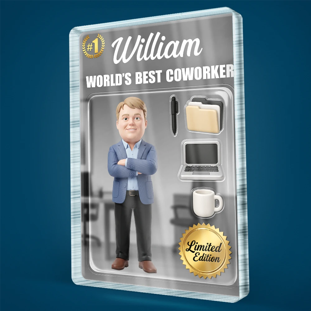 Officer,Gifts For Colleagues,Gift For Bestie,Gift For Yourself,Gift For Women,Gift For Men,Non-Eng,Photo - Toybox Figure,Humorous - Custom Photo Toybox Figure Officer Coworker Colleagues Limited Edition - Personalized Custom Shaped Acrylic Plaque