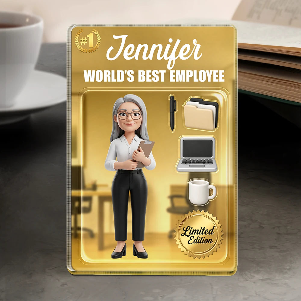 Officer,Gifts For Colleagues,Gift For Bestie,Gift For Yourself,Gift For Women,Gift For Men,Non-Eng,Photo - Toybox Figure,Humorous - Custom Photo Toybox Figure Officer Coworker Colleagues Limited Edition - Personalized Custom Shaped Acrylic Plaque