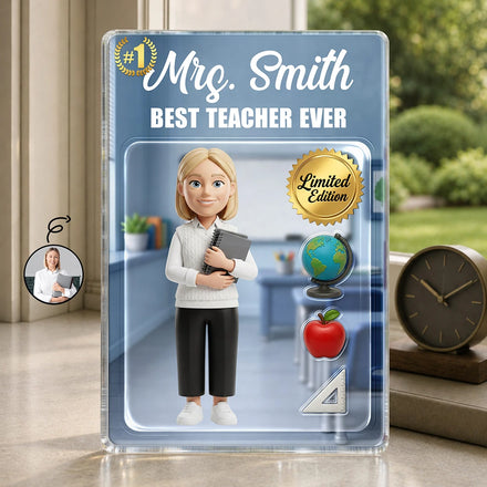 Custom Photo Toybox Figure Teacher Limited Edition - Personalized Custom Shaped Acrylic Plaque