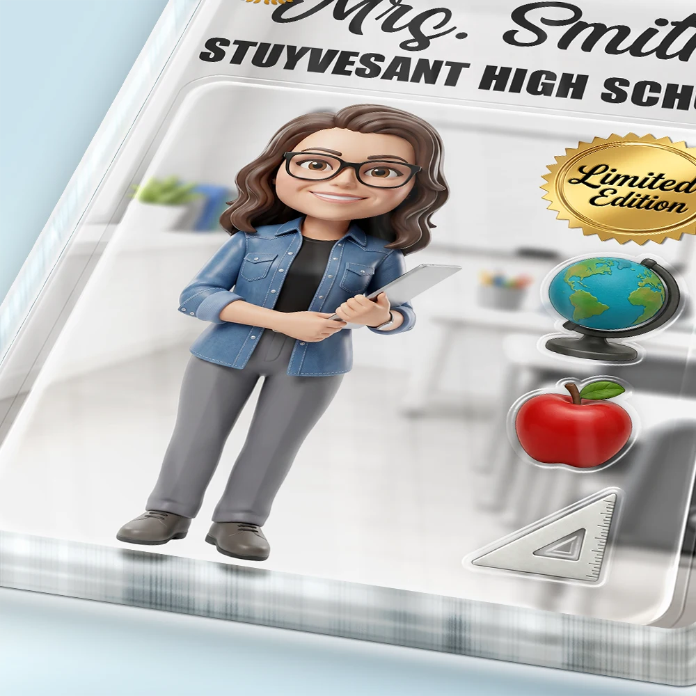 Gift For Yourself,Gift For Women,Gift For Men,Teacher,Gifts For Colleagues,Non-Eng,Photo - Toybox Figure,Playful - Custom Photo Toybox Figure Teacher Limited Edition - Personalized Custom Shaped Acrylic Plaque