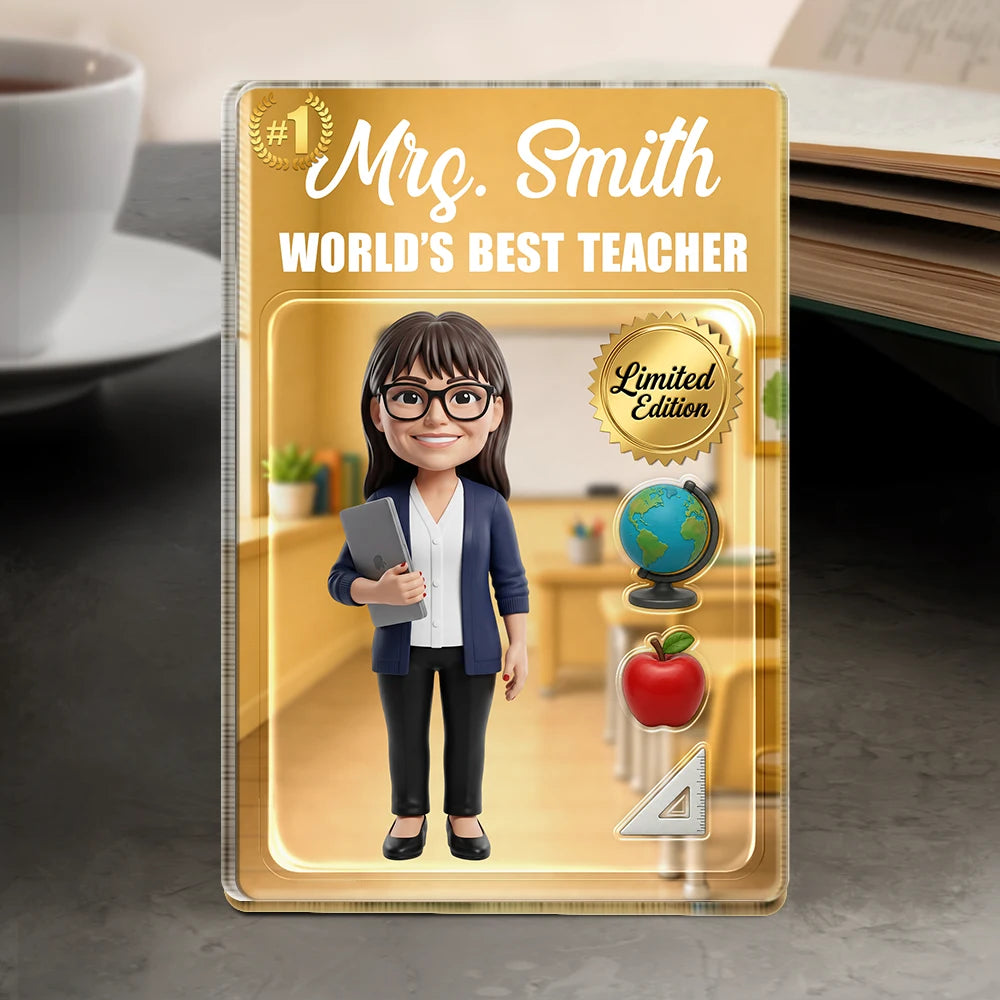 Gift For Yourself,Gift For Women,Gift For Men,Teacher,Gifts For Colleagues,Non-Eng,Photo - Toybox Figure,Playful - Custom Photo Toybox Figure Teacher Limited Edition - Personalized Custom Shaped Acrylic Plaque
