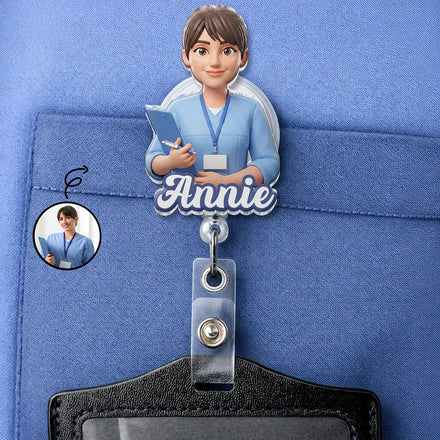 Custom Photo Toybox Figure Career Diversity - Personalized Badge Reel