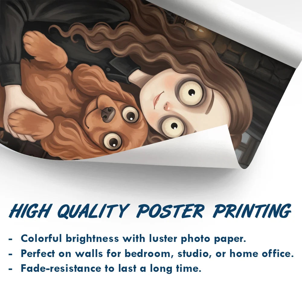 Top Market,Art Design,Playful,Halloween,Family,Photo - Gothic Portrait Art - Custom Photo Gothic Portrait Art Family Couple Pet Lovers - Personalized Poster