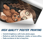 Top Market,Art Design,Playful,Halloween,Family,Photo - Gothic Portrait Art - Custom Photo Gothic Portrait Art Family Couple Pet Lovers - Personalized Poster