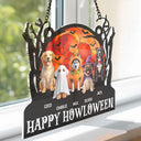 Art Design,Playful,Halloween,Pet Lovers,Photo - Halloween Theme Accessories 3D Cartoon - Custom Photo 3D Halloween Themed Pet Happy Meowloween - Personalized Window Hanging Suncatcher Ornament