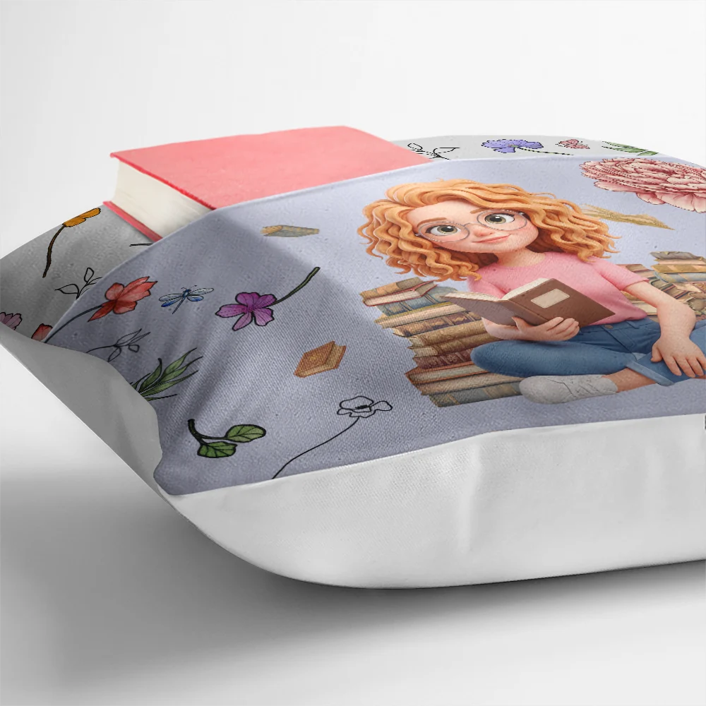 Art Design,Christmas,Cozy,Reading,Gift For Yourself,Photo - 3D Reading Woman & Man - Custom Photo 3D Book Lover This Is My Reading Pillow - Personalized Pocket Pillow