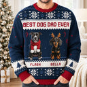 Art Design,Playful,Christmas,Pet Lovers,Photo - Christmas Accessories 3D Cartoon Pet - Custom Photo 3D Christmas Themed Pet Meowy Catmas Feliz Navidog - Personalized Unisex Ugly Sweater
