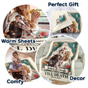 Art Design, Halloween, Romantic, Gift For Couples, Photo - Skeleton Day Of The Dead - Custom Photo Sugar Skull Cartoon Till Death Do Us Part - Personalized Fleece Blanket, Sherpa Blanket