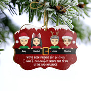 Bestie Which One Is The Bad Influence - Gift For Best Friends - Personalized Custom Wooden Ornament, Aluminum Ornament