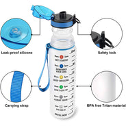 Be Strong When You Are Weak Weightlifting - Personalized Custom Water Tracker Bottle