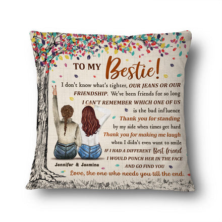 Besties To My Bestie You Are My Person - Personalized Custom Pillow