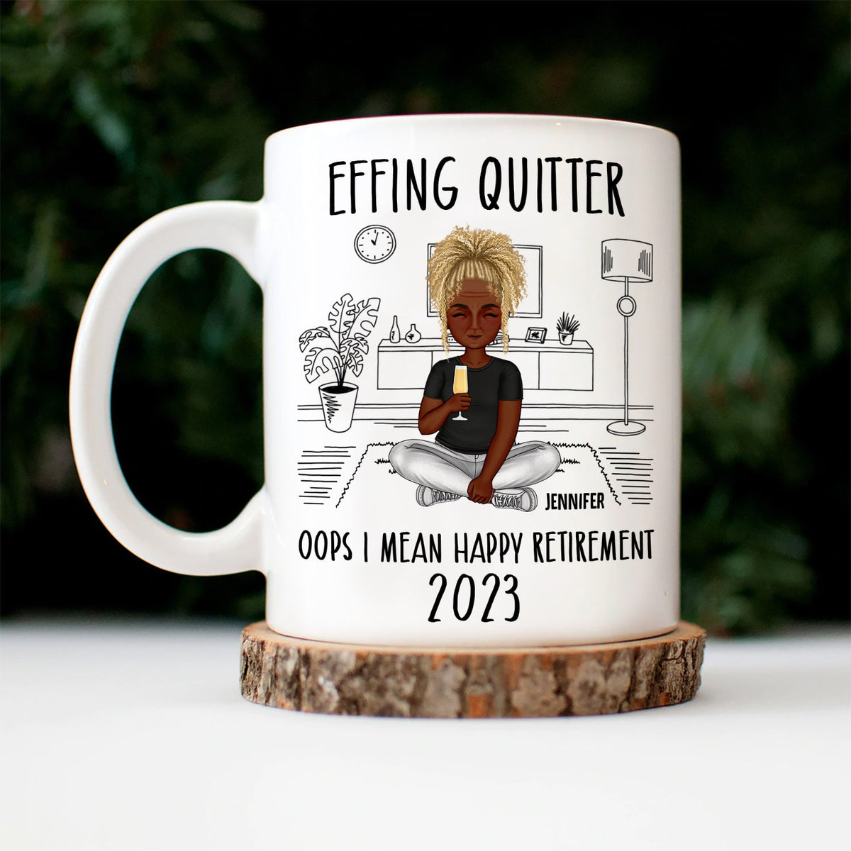 Retirement Quitter Happy Retirement - Gift For Retiree - Personalized Mug