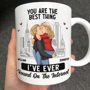Kissing Couple Best Thing Found On The Internet - Gift For Couples - Personalized Mug