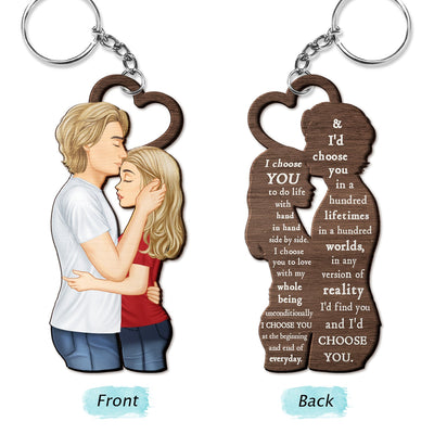 Cutout Wooden Keychain
