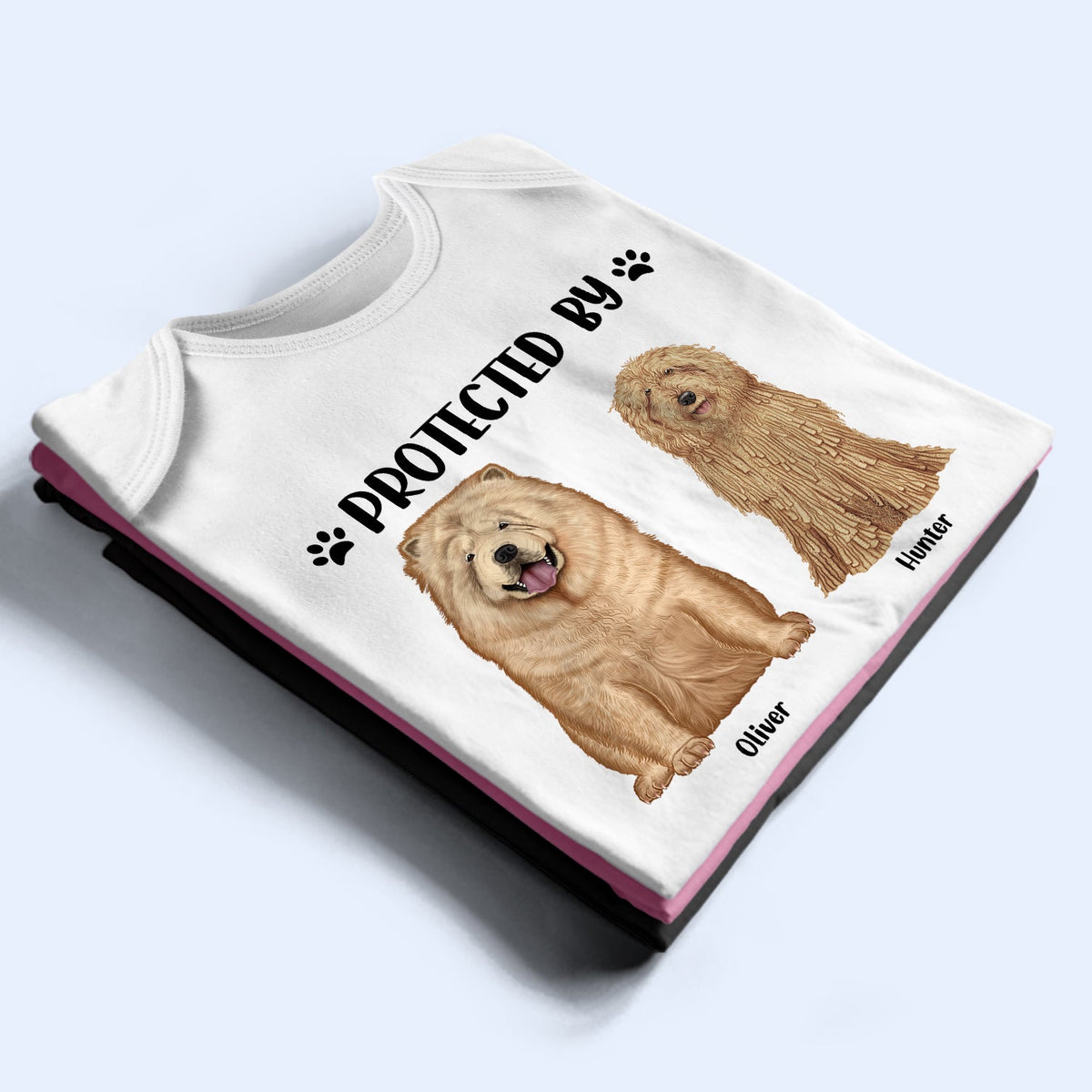 Dog Lovers Protected By - Gift For Baby, Baby Shower, New Baby - Personalized Baby Onesie