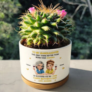 Mom - Daughters (Adult),Gift For Daughter,Love - 3D Effect The Only Thing Better Than Being Your Mother Grandma - Personalized Ceramic Plant Pot