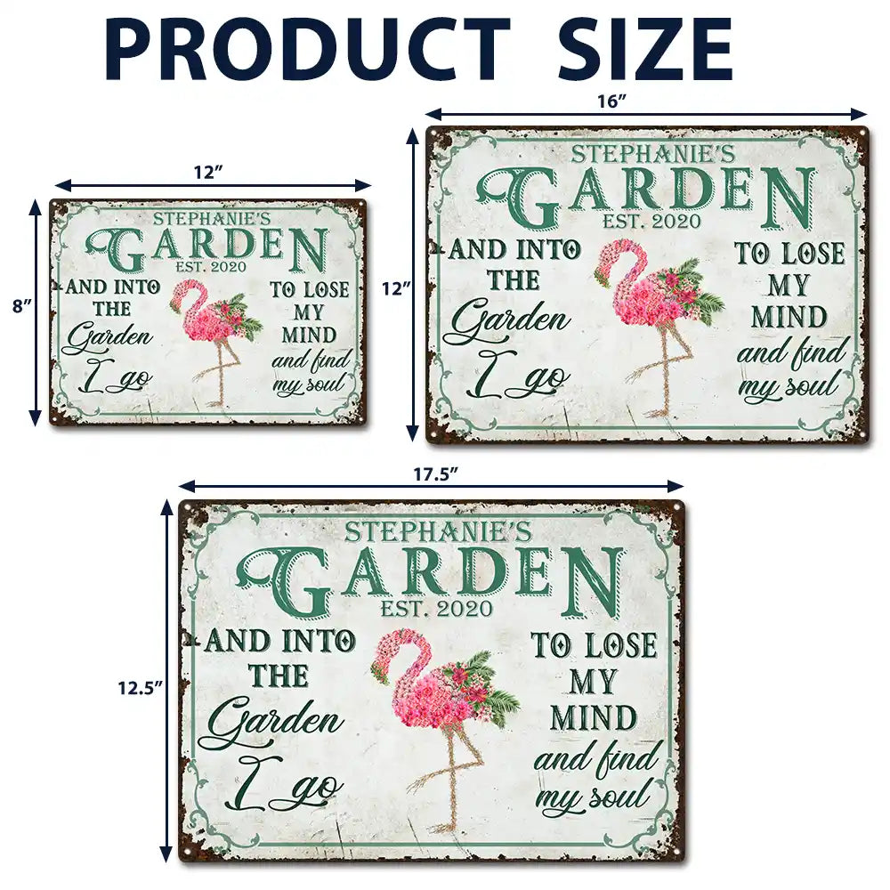 And Find My Soul Garden Floral Art - Birthday, Housewarming Gift For Her, Him, Gardener, Outdoor Decor - Personalized Custom Classic Metal Signs