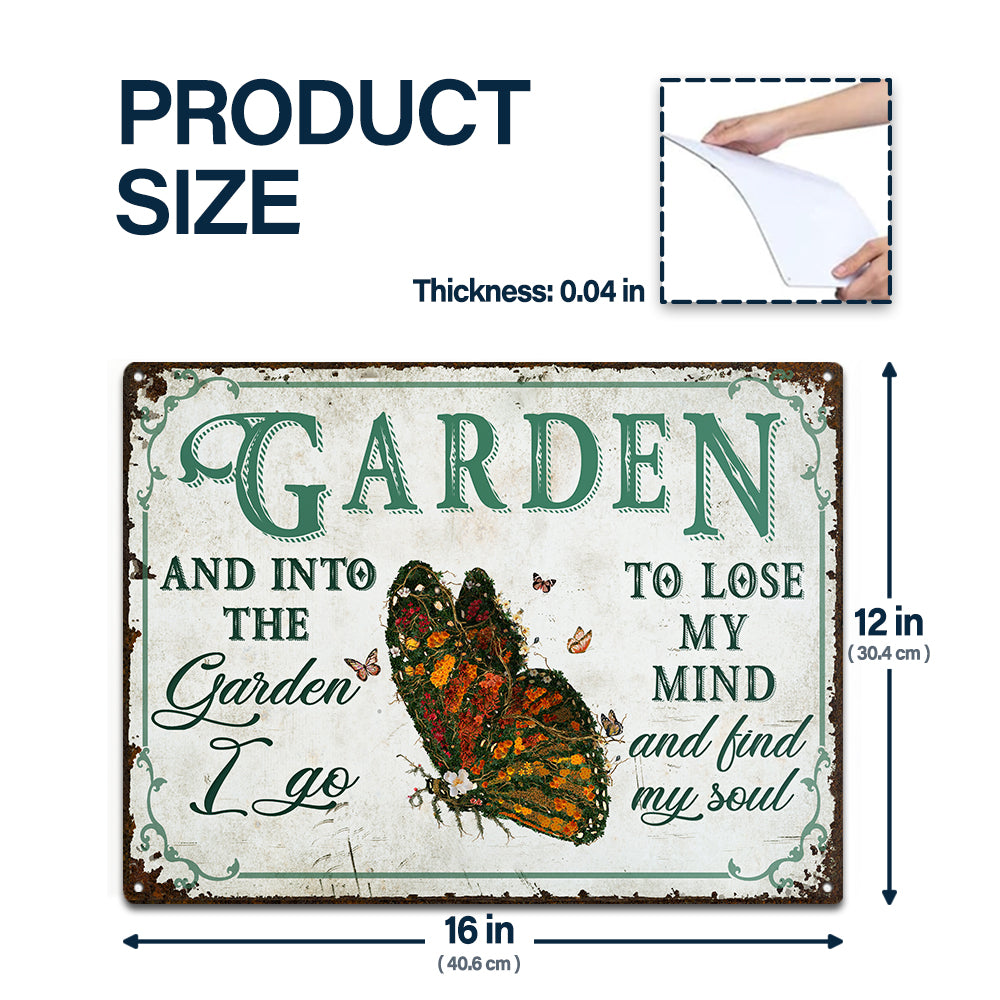 Wander Prints Gift For Gardening Lovers - Butterfly Rustic Metal Signs - Yard Decor, Birthday, Housewarming Gift AZCS
