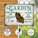 Wander Prints Gift For Gardening Lovers - Butterfly Rustic Metal Signs - Yard Decor, Birthday, Housewarming Gift AZCS