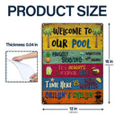Wander Prints Gift For Pool Lovers - Welcome To Our Pool Rustic Metal Signs - Outdoor Decor, Summer, BBQ Party Gift AZCS