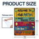 Wander Prints Gift For Patio Lovers - Welcome To Our Patio Rustic Metal Signs - Outdoor Decor, Summer, BBQ Party Gift AZCS