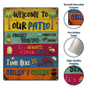 Wander Prints Gift For Patio Lovers - Welcome To Our Patio Rustic Metal Signs - Outdoor Decor, Summer, BBQ Party Gift AZCS
