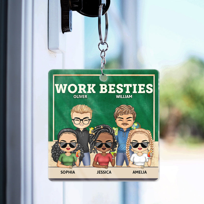 You Are The Reason I Don't Punch People At Work Teacher - Funny, Anniversary, Birthday Gifts For Colleagues, Coworker, Besties - Personalized Custom Acrylic Keychain
