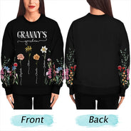 Gift For Grandma, Gift For Mother - Mom's Grandma's Garden Birth Flower Grandkid - Personalized Unisex Ugly Sweater