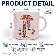 Cat Lovers,Pet Lovers,Cat Mom,Cat Dad - A Bond That Can't Be Broken Cat Mom Cat Dad - Personalized Marble Mug