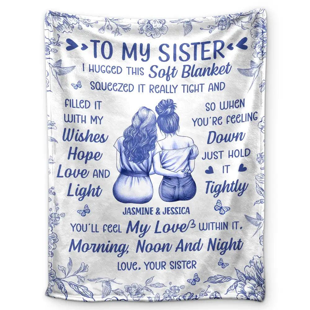 I Filled It With My Wishes Bestie Sister Toile - Personalized Fleece Blanket, Sherpa Blanket