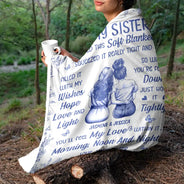 Love,Gift For Bestie,Gift For Sisters,Gift For Daughter - I Filled It With My Wishes Bestie Sister Toile - Personalized Fleece Blanket, Sherpa Blanket