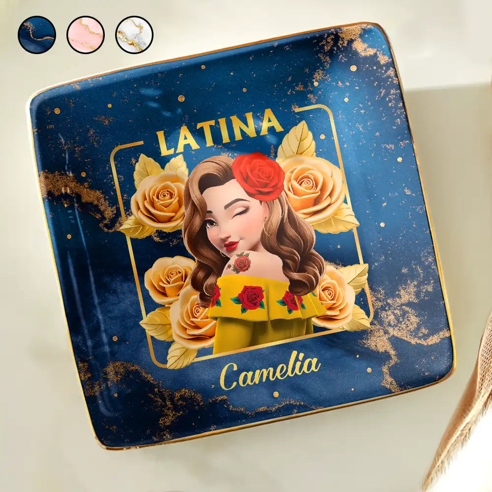 Hispanic Woman Latinos - Personalized Ring Dish