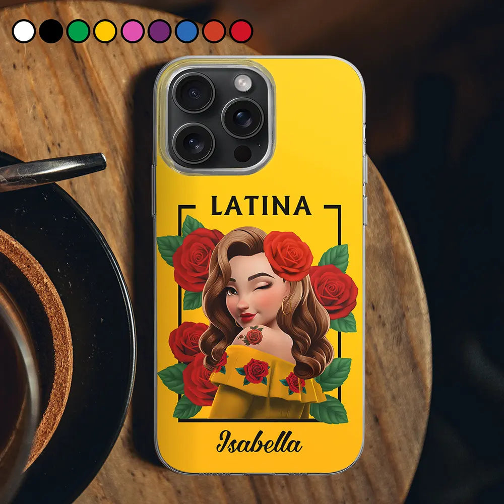 Gift For Bestie,Gift For Sisters,Gift For Yourself,Gift For Women,Happy,Hispanic - Hispanic Woman Latina Mexican - Personalized Clear Phone Case