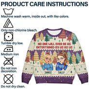 Gift For Bestie,Gift For Sisters,Gift For Women,Gifts For Colleagues,Happy,Christmas - No One Will Ever Be As Entertained By Us As Us - Personalized Unisex Ugly Sweater
