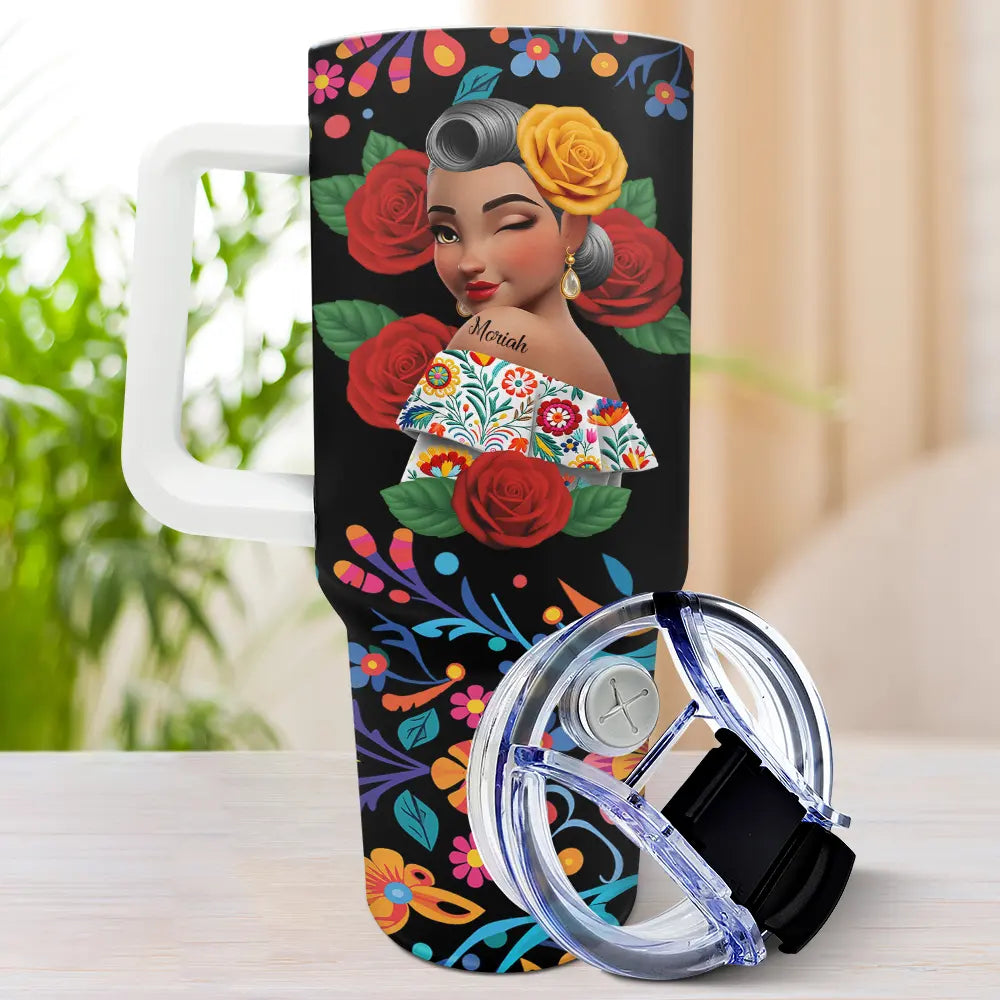 Gift For Bestie,Gift For Sisters,Gift For Yourself,Gift For Women,Happy,Hispanic - Always Chingona Sometimes Cabrona But Never Pendeja Hispanic - Personalized 40oz Tumbler With Straw 